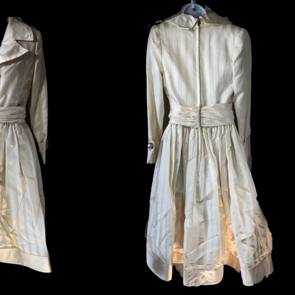 Mid Century New Look Silk Taffeta Day Dress sz S - Picture 2 of 8